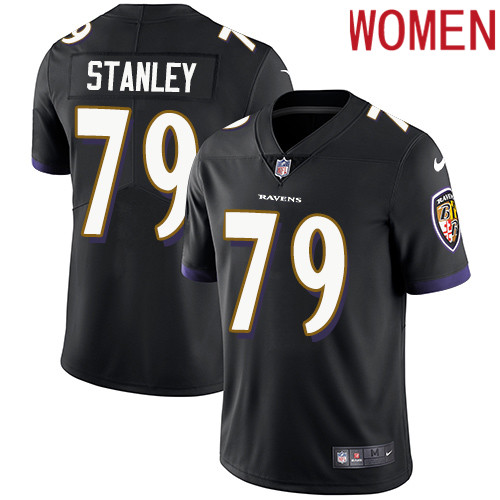 2019 Women Baltimore Ravens #79 Stanley black Nike Vapor Untouchable Limited NFL Jersey